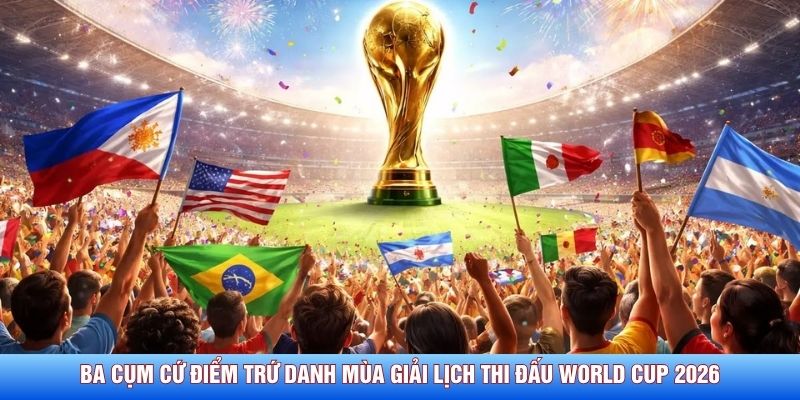 Ba cụm cứ điểm trứ danh m&ugrave;a giải lịch thi đấu World Cup 2026