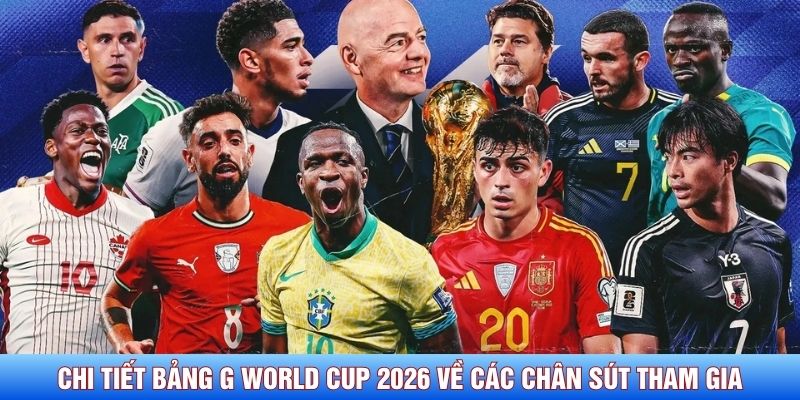 Chi tiết bảng G World Cup 2026 về c&aacute;c ch&acirc;n s&uacute;t tham gia thi đấu