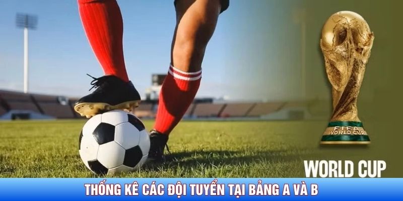 Thống k&ecirc; c&aacute;c đội tuyển tại bảng A v&agrave; B